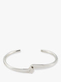 Andea Silver Half Bangle With Twist