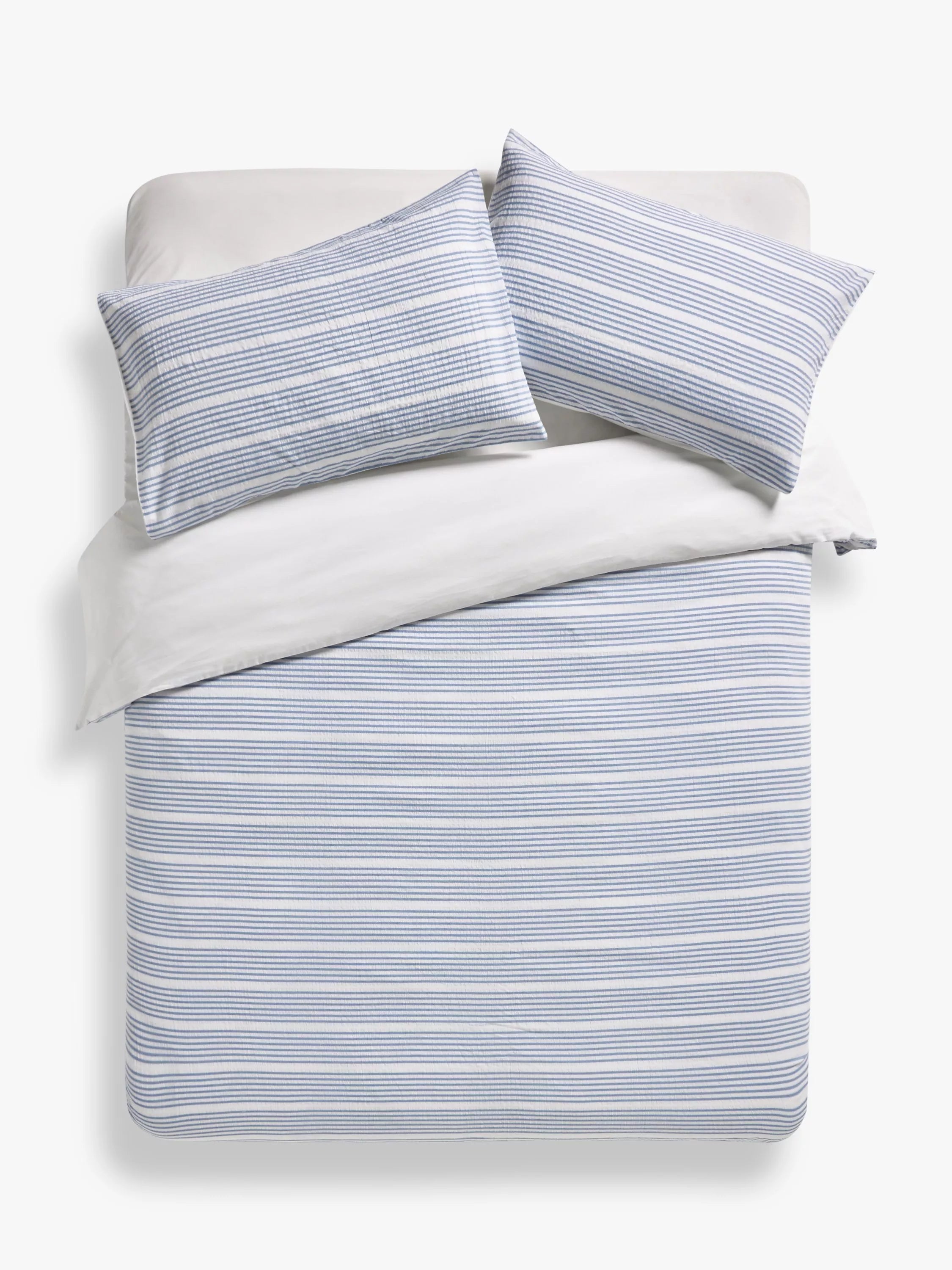 John Lewis Pacific Stripe Seersucker Duvet Cover Set - McGrocer