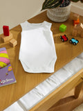 John Lewis Baby Cotton Sleeveless Bodysuit, Pack of 7, White - McGrocer