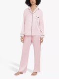 Bluebella Claudia Satin Trouser Pyjama Set, Pale Pink - McGrocer