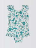John Lewis Baby Under The Sea Swimsuit, White/Multi - McGrocer