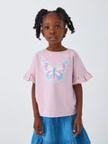 John Lewis Kids' Sequin Butterfly T-Shirt, Winsome Orchid - McGrocer