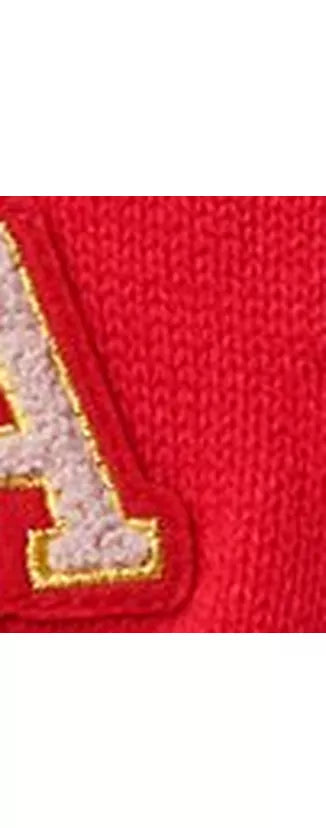 Small Stuff Kids' Initial Knitted Gloves, Red/Multi - McGrocer