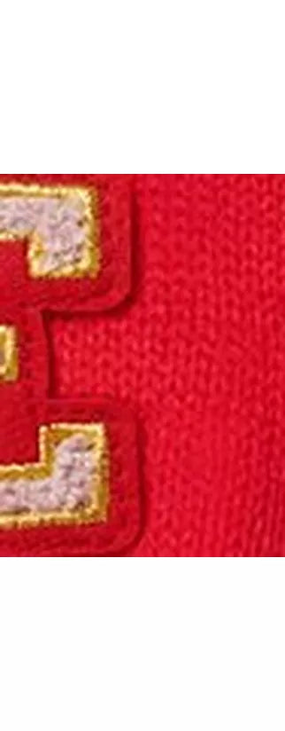 Small Stuff Kids' Initial Knitted Gloves, Red/Multi - McGrocer