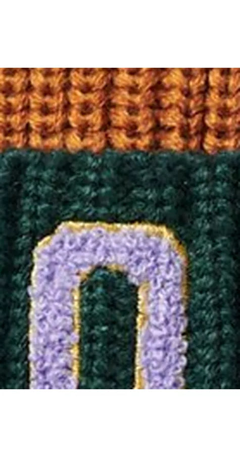 Small Stuff Kids' Initial Knitted Beanie Hat, Beige - McGrocer