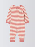 John Lewis ANYDAY Baby Stripe Cat Sleepsuit, Pink - McGrocer