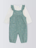 John Lewis Baby Cotton Long Sleeve Bodysuit & Floral Dungaree Set, Multi - McGrocer