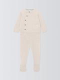 John Lewis Baby Pointelle Knitted Top and Bottoms, Multi