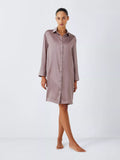 John Lewis Silk Long Sleeve Nightshirt, Quail Pink - McGrocer
