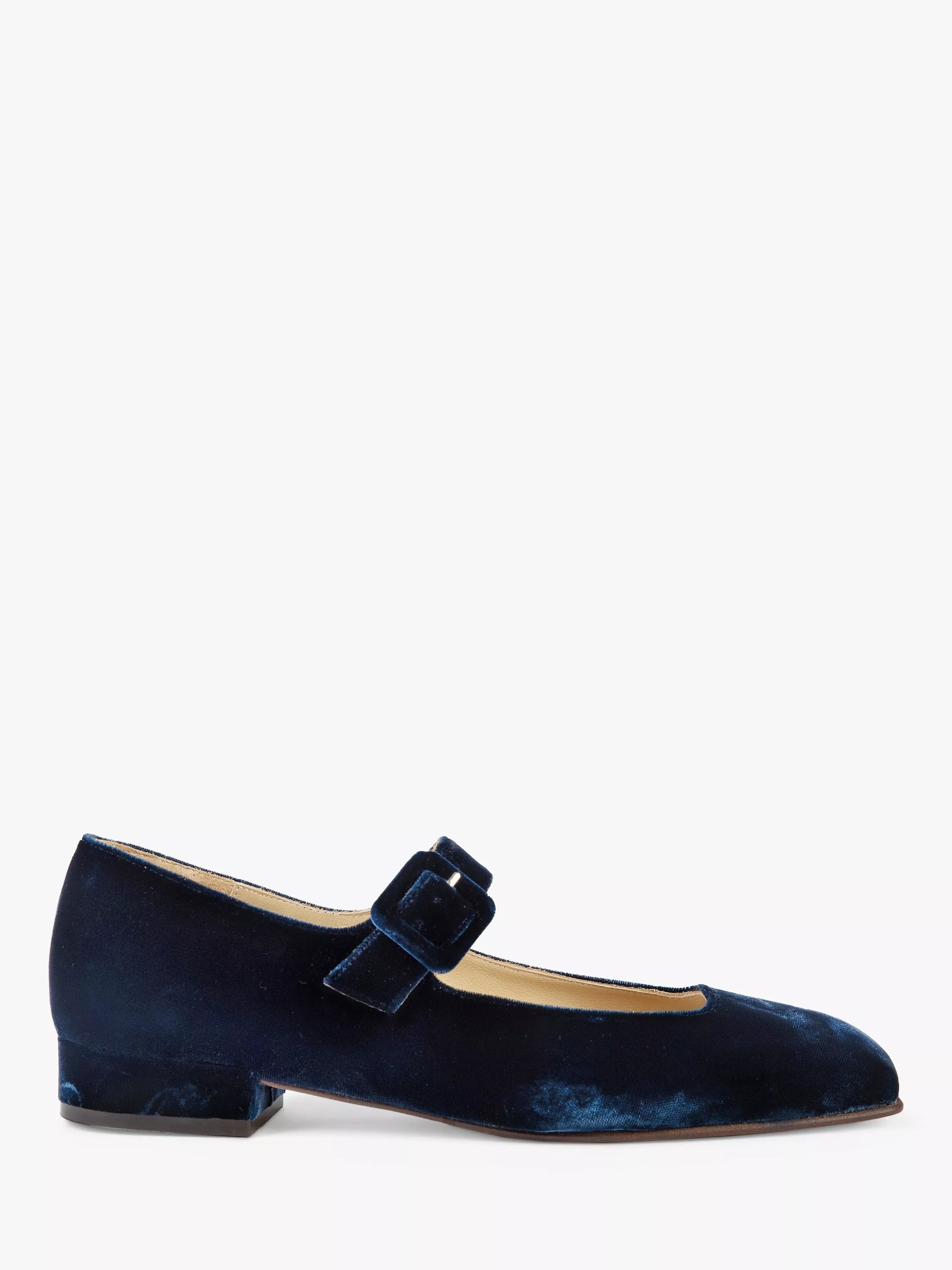 Penelope Chilvers Velvet Mary Janes, Navy - McGrocer