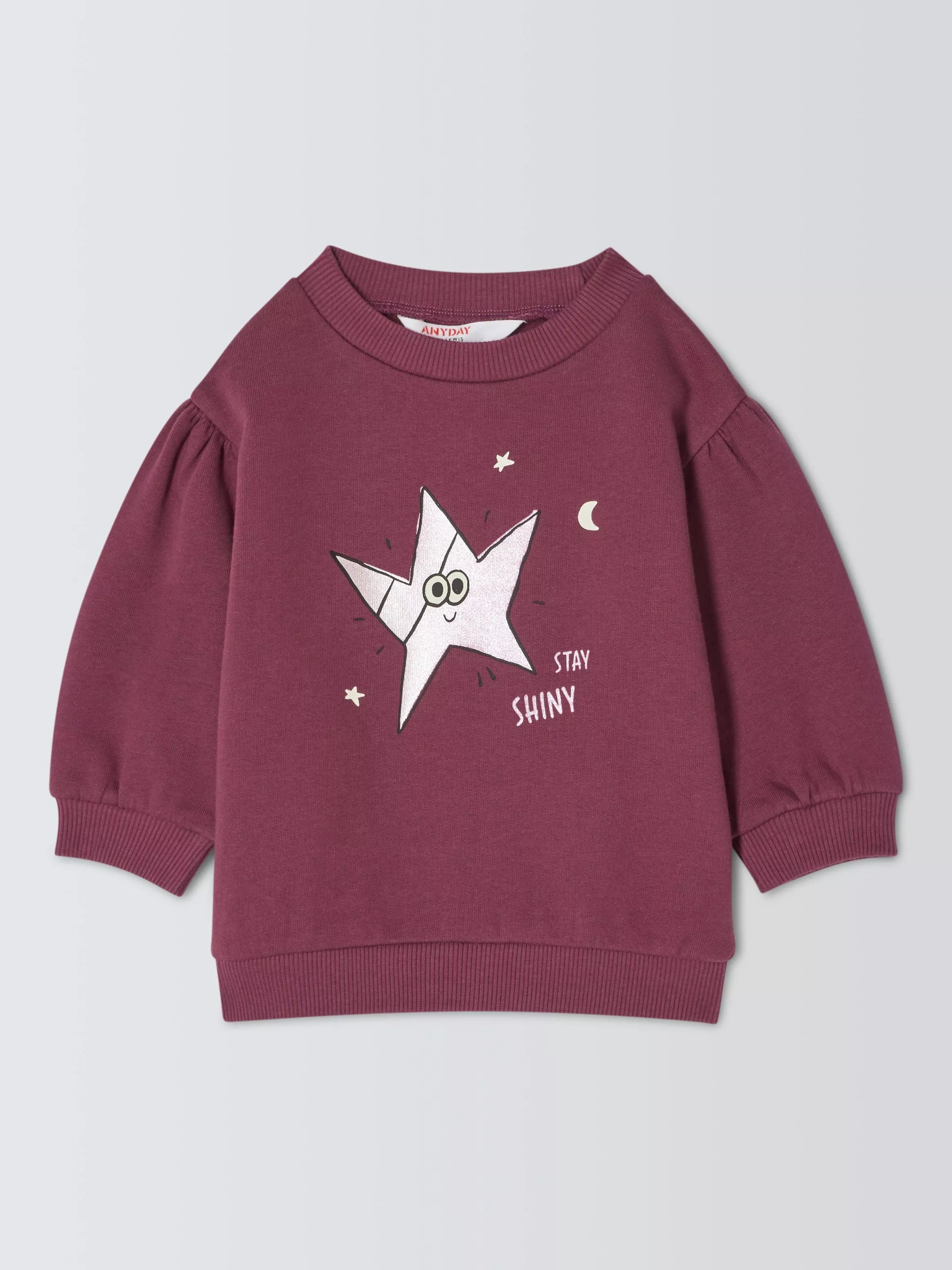 John Lewis ANYDAY Baby Star Sweatshirt, Multi - McGrocer