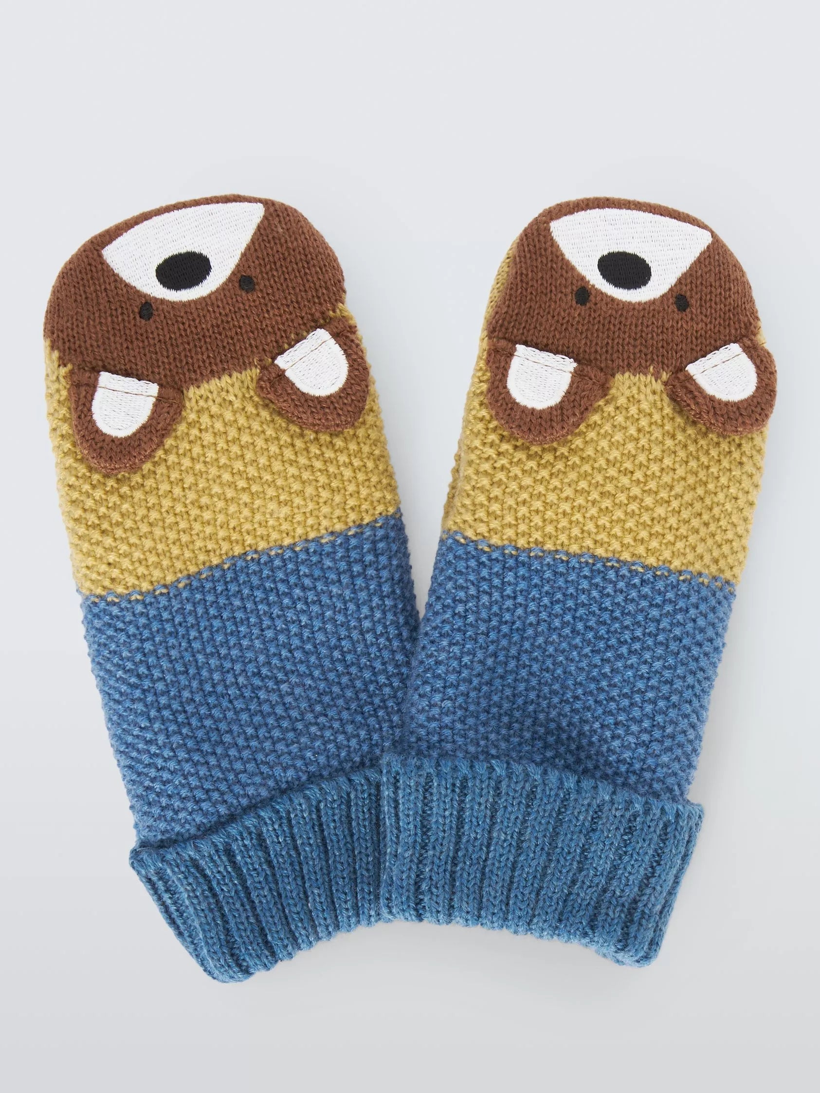 John Lewis Kids' Knitted Bear Mittens, Multi - McGrocer