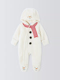 John Lewis Baby Snowman Onesie, Ivory - McGrocer