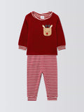 John Lewis Baby Reindeer Pocket Pyjamas, Red - McGrocer