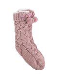 totes Toasties Textured Slipper Socks, Dusky Pink