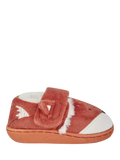 JoJo Maman Bébé Kids' Fox Easy-On Slipper Shoes, Rust - McGrocer