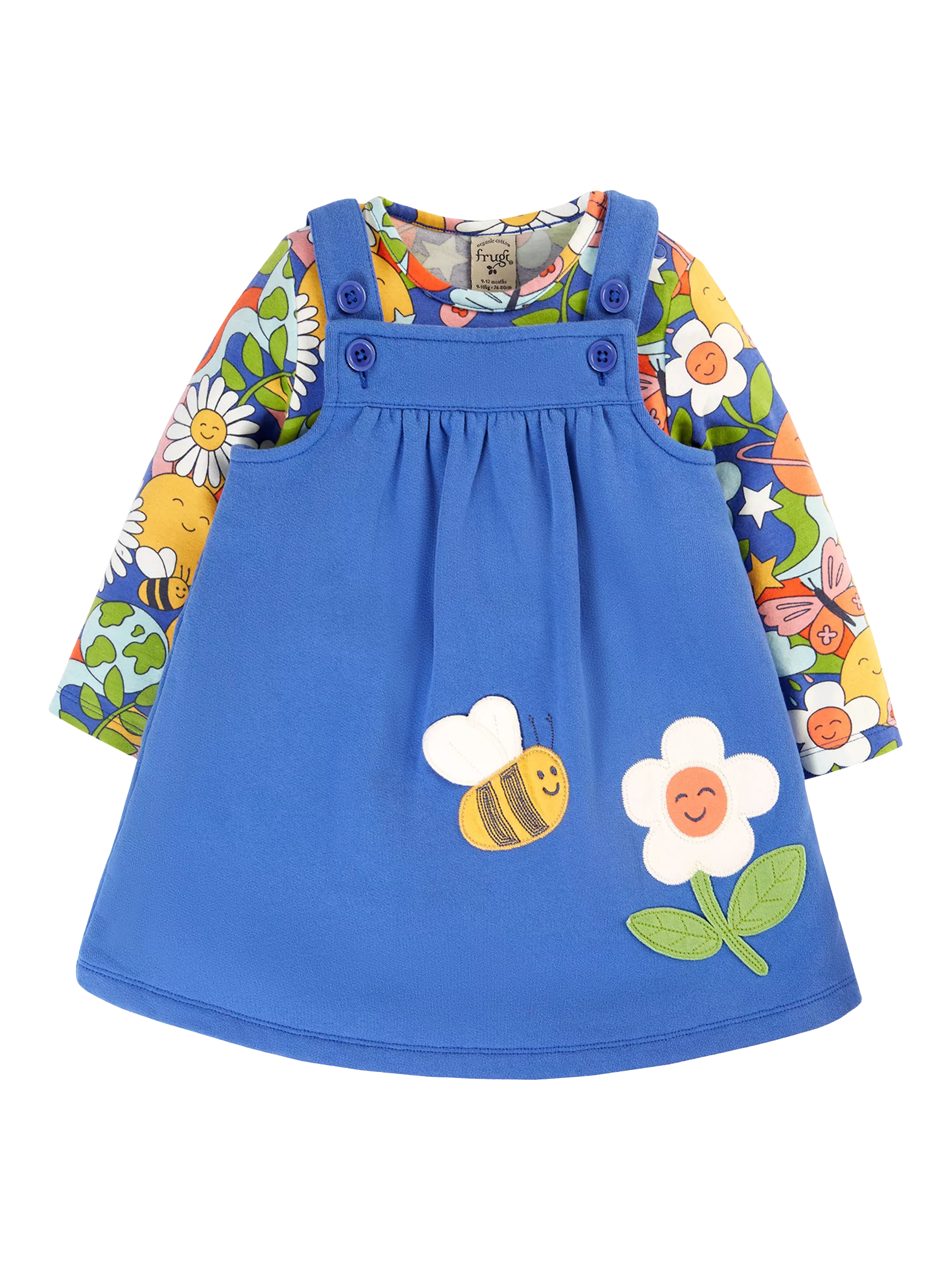 Frugi Baby Polly Pinafore and Long Sleeve Top Set - McGrocer