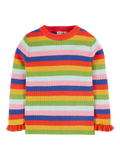 Frugi Kids' Zoe Knitted Jumper, Retro Stripe - McGrocer