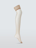 15 Denier Lace Hold Ups Pack Of 2 Almond