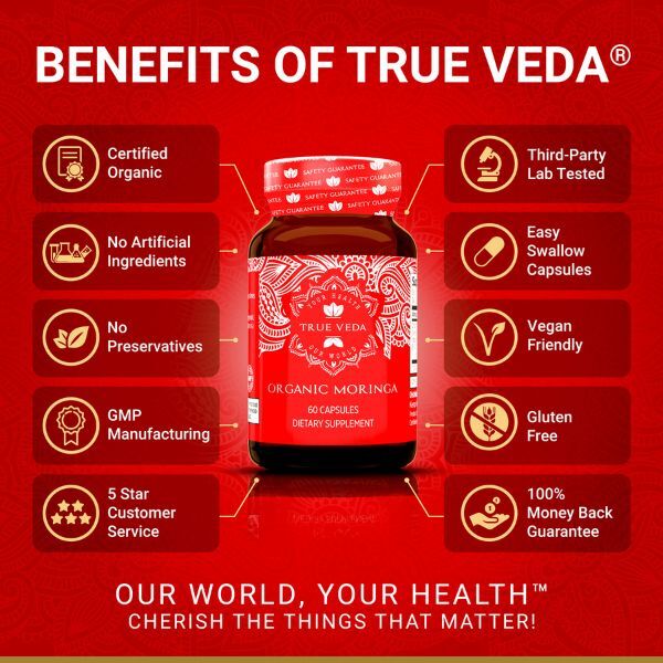 True Veda | Organic Moringa 10:1 Extract | Vegan | 60 Caps GOODS Superdrug