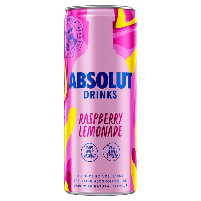 Absolut Raspberry Lemonade Pre-Mixed Drink   250ml - McGrocer