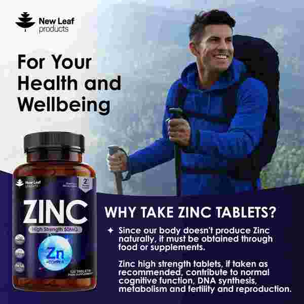 Zinc Tablets 50mg High Strength 120 Vegan Zinc Supplements GOODS Superdrug