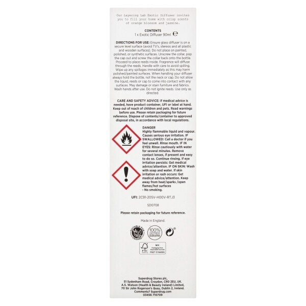 Superdrug Layering Lab Exotic 90ml Diffuser GOODS Superdrug