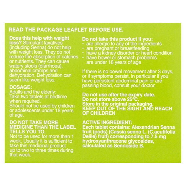 Superdrug Senna 7.5mg Tablets x 20 GOODS Superdrug