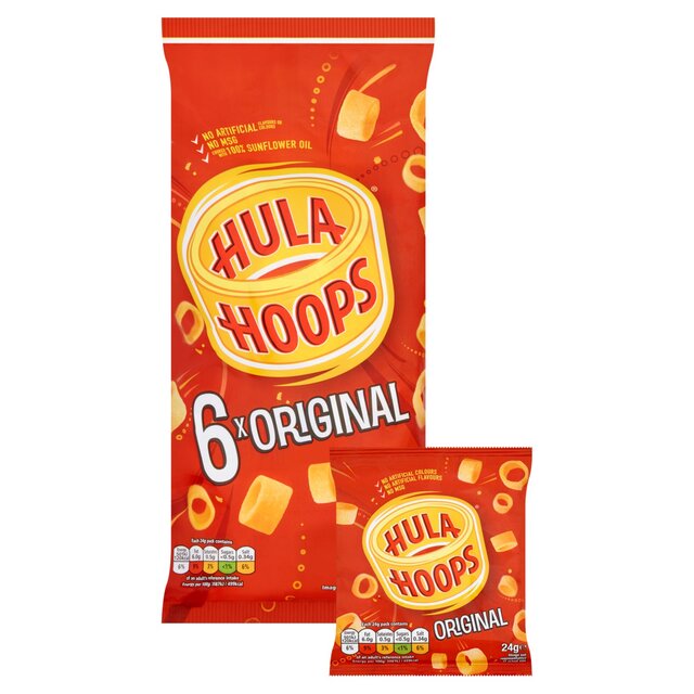 Hula Hoops Original Multipack Crisps Snacks 6 per pack - McGrocer