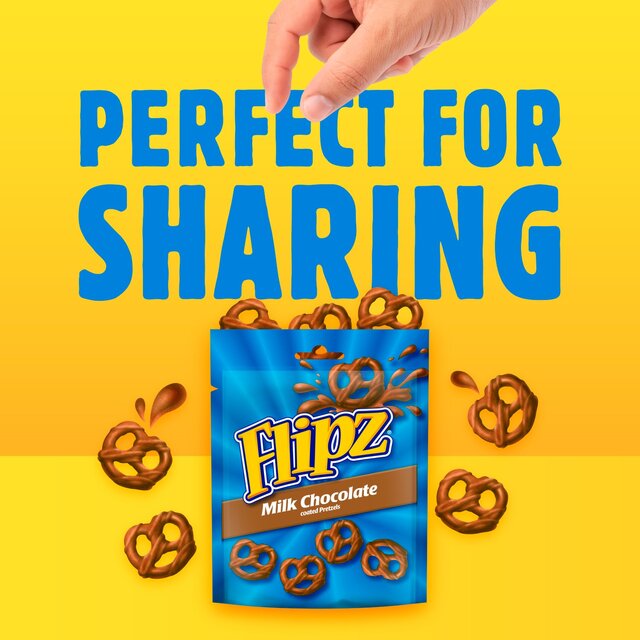 Flipz Milk Chocolate Covered Pretzels Pouch   90g - McGrocer