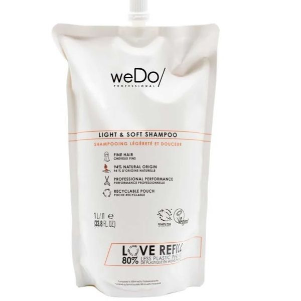 weDo Professional - Soft Shampoo Refill Pack 1000ml Fine GOODS Superdrug