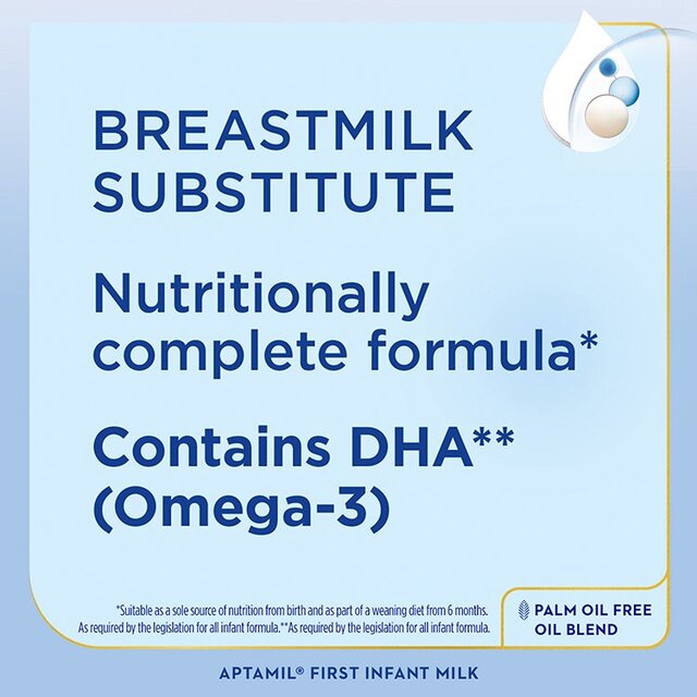 Aptamil 1 First Infant Baby Milk Formula Liquid Ready to Feed from Birth   6 x 200ml - McGrocer