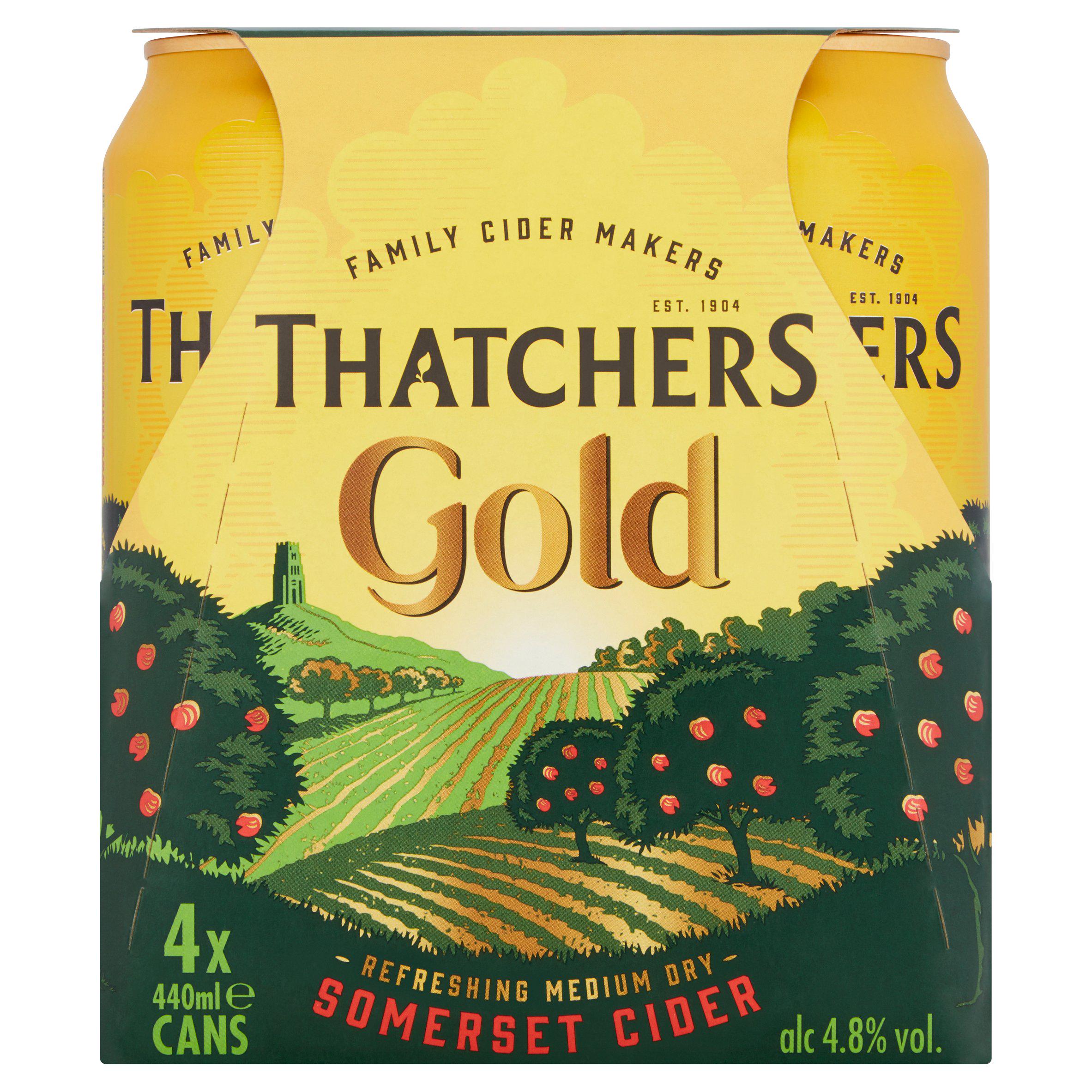 Thatchers Gold Cider 4x440ml Cider Sainsburys