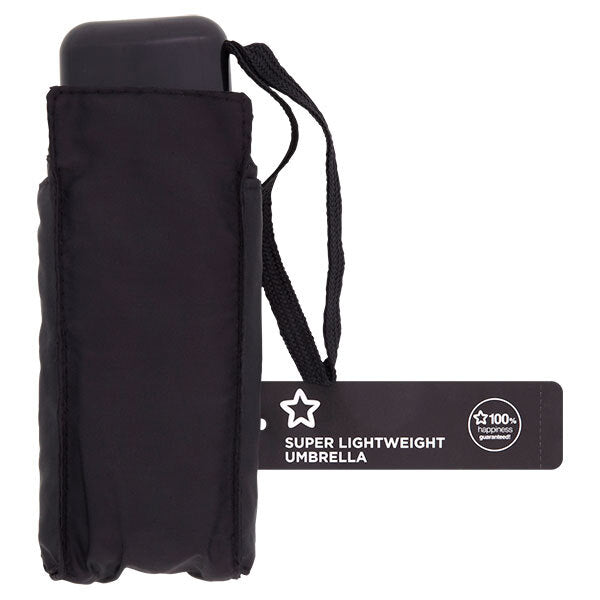 Superdrug Super Lightweight Black Umbrella GOODS Superdrug