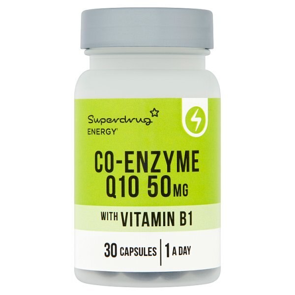 Superdrug Energy Co-Enzyme Q10 50mg With Vitamin B1 x30 GOODS Superdrug