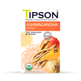 Tipson Organic Ashwagandha Ginger & Peach (25 Enveloped Tea Bags) - 999154