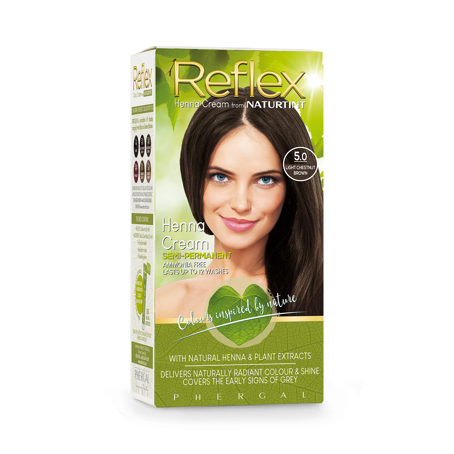 Naturtint Reflex Semi-Permanent Henna Cream Hair Colour 5.62 (Mahogany) - 998266