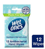 Wet Ones Be Gentle Biodegradable Antibacterial Hand Wipes 12 Pack