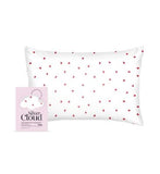 Silver Cloud Heart Print Satin Pillowcase Infused with Silver Ions