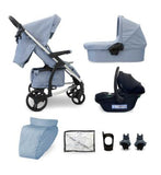 My Babiie MB200i 3-in-1 Travel System with i-Size Car Seat - Blue Plaid