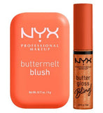 NYX Buttermelt Blush Sooner the Butta 03 5g Buttergloss Bling Pricey Lip Gloss 8ml Duo