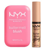 NYX Buttermelt Blush Butta Together 07 5g Buttergloss Bling Bring the Gloss Lip Gloss Duo