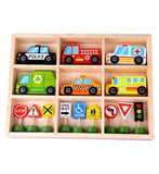 Tooky Toys Wooden Transportation Street Signs Playset