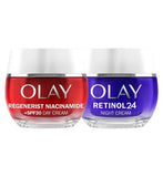 Olay Regenerist Niacinamide SPF30 Day Cream 50ml Olay Retinol 24 Night Cream 50ml Bundle