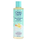 Childs Farm Tear-Free Baby Shampoo Body Wash 250ml Baby Soft Scent for Newborns Sensitive Skin