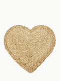 Jute Heart Placemats Set Of 2 Natural