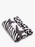 Etta Loves GOTS Organic Cotton Animal Print Sensory Muslin Squares, Pack of 3, Multi - McGrocer