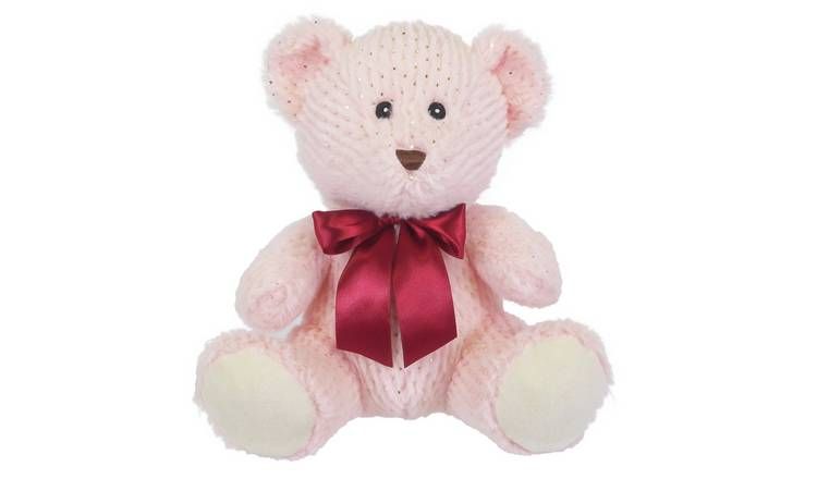 10inch Bear Soft Toy - Pink - McGrocer