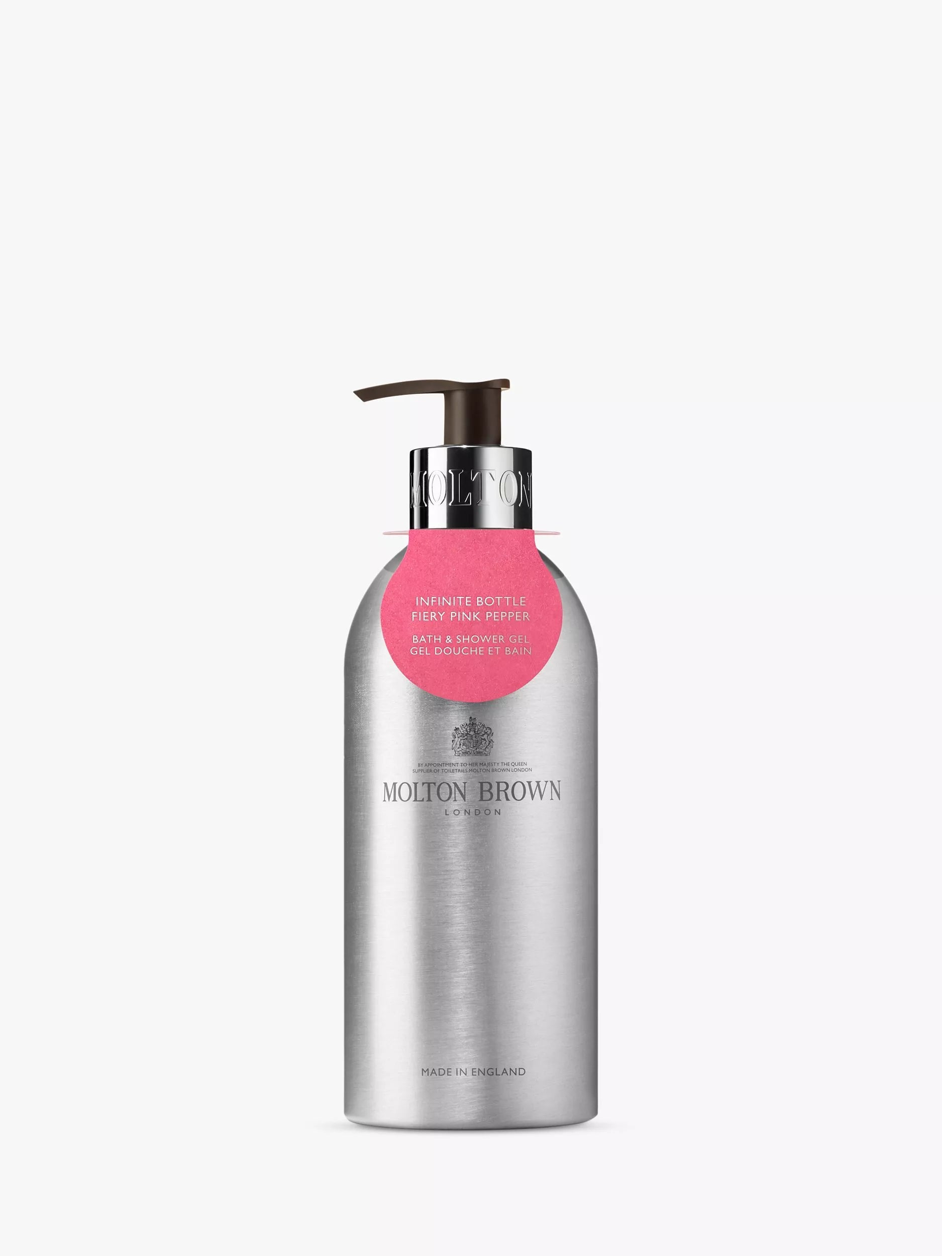 Molton Brown Fiery Pink Pepper Bath & Shower Gel Infinite Bottle, 400ml - McGrocer