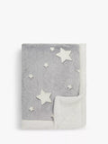John Lewis Kids' Glow In The Dark Star Print Sherpa Fleece Blanket - McGrocer
